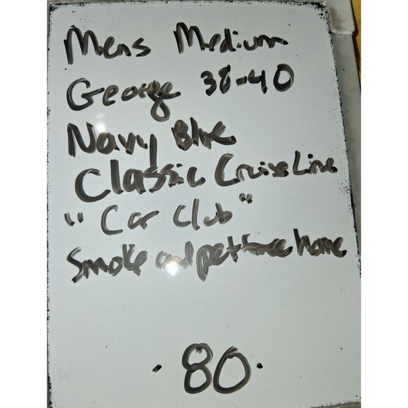 Classic Cruise Line Mens Button-Up Shirt 38-40 Medium Blue Car Print Short Sleev - Picture 7 of 7